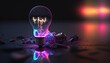 Creative brainy smart ideation Light Bulb created with generative ai technology