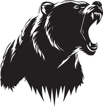 Roaring Angry Bear Mascot Logo
