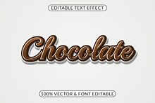 Easily Editable Chocolate Text Effect