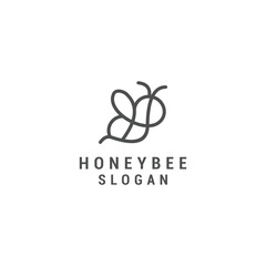 Poster - Honey bee logo design icon template