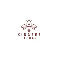 Poster - King Bee geometric logo icon design template