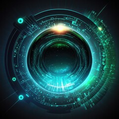 Wall Mural - Big Data in Cyberspace, generative AI