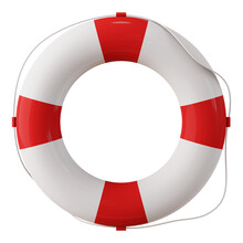 Red Life Buoy 3d Rendering