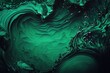 rippled and splashed transparent dark green clear water surface texture. Water waves on an abstract summer banner background with copy space. emulsion micellar toner for cosmetics. Generative AI