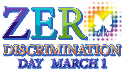 Wall Mural - zero discrimination day banner design