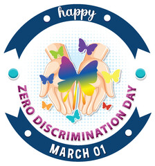 Wall Mural - zero discrimination day banner design