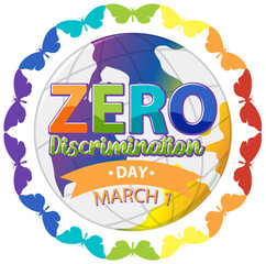 Wall Mural - zero discrimination day banner design