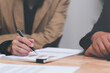 © chaylek - business people analyzing chart report and business growth statistics, Analysis and improvement of corporate strategy Manage financial and marketing documents Adjust the annual budget account.