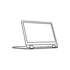 Poster - Rotate laptop screen linear design