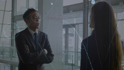 Poster - Animation of networks of connections over diverse business people
