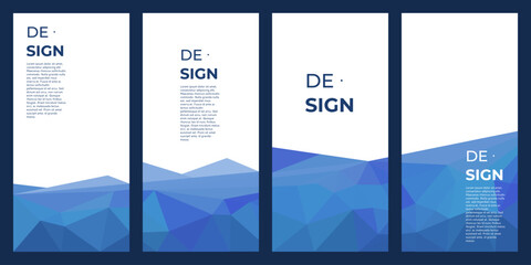 Poster - abstract modern coorperate triangle blue background vector