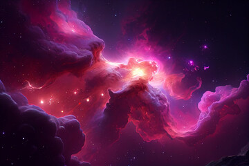 Wall Mural - illustration of Galaxy, abstract space background