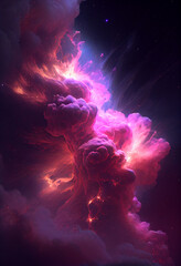 Wall Mural - illustration of Galaxy, abstract space background