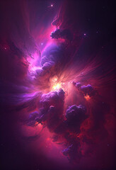Wall Mural - illustration of Galaxy, abstract space background