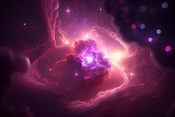 Wall Mural - illustration of Galaxy, abstract space background