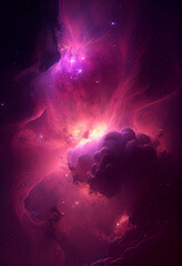 Wall Mural - illustration of Galaxy, abstract space background