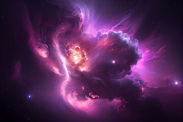 Wall Mural - illustration of Galaxy, abstract space background