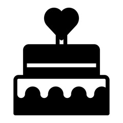 Wall Mural - Cake glyph icon