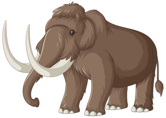 Wall Mural - woolly mammoth extinct animal vector