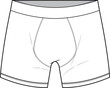 illustration vector fashion boxer intimates underwear style men t-shirt tops drawings homewear