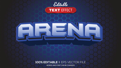 Poster - 3d editable text effect arena theme