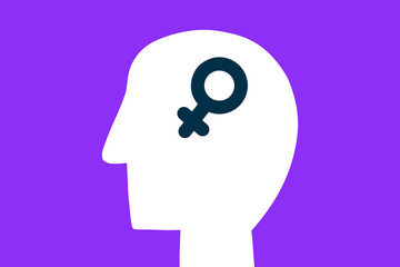 Poster - people with female symbol design