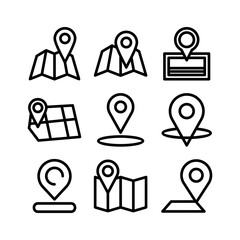 location icon or logo isolated sign symbol vector illustration - high quality black style vector icons