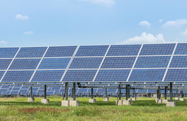 Wall Mural - polycrystalline silicon solar cells or photovoltaics cell in solar plant station