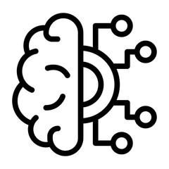neural line icon illustration vector graphic