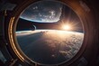 View of the Earth from the International Space Station is breathtaking. The peaceful cities, oceans, and clouds of our blue planet are illuminated by the rising sun. VFX that is accurate in science