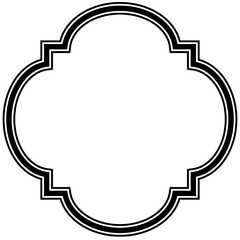 Poster - Classic frame border, vintage frame decorative, border simple outline black