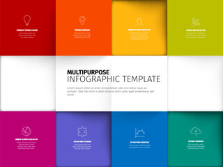 Aufkleber - vector minimalist colorful infographic template