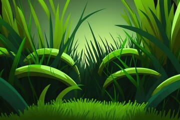 Sticker - background of lush grass. Generative AI