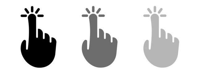 Leinwandbilder - Hand cursor. Hand cursor icon illustration on white background. Stock vector illustration.