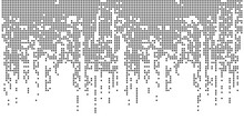 Pixel Mosaic. Pixel Decay Illustration. Falling Pixels. Abstract Background.