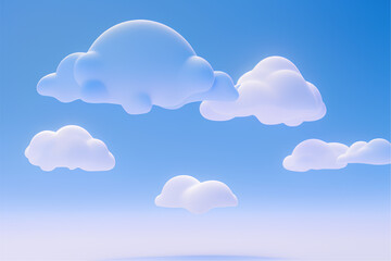 background of cartoon clouds in the sky