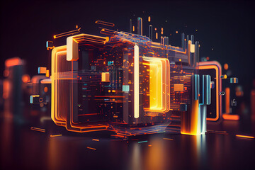Poster - Technology concept created with Generative Ai