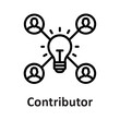 Bulb, contributor Vector Icon

