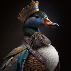 Poster - Portrait of the duck king