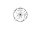Fototapeta Londyn - bicycle wheel isolated on white