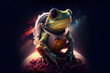 frog astronaut. Generative Ai