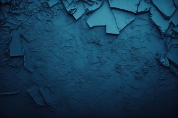 Sticker - Beautiful grunge navy blue stucco wall background. Panoramic abstract decorative dark background. Wide angle rough stylized texture wallpaper with copy space for design. Generative AI