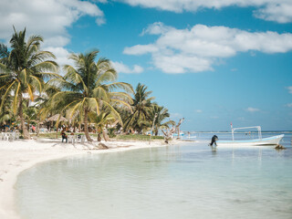 Poster - White sand beach in Mahahual, Mexico