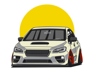 Sticker - car automobile design graphic illustration vector