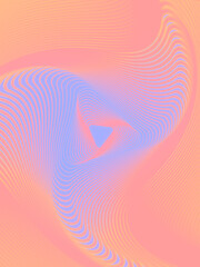Poster - Pattern of neon colored lines on a blue background. Geometric element. 3d rendering digital illustration