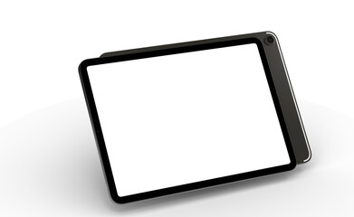 Fototapete - Realistic horizontal black tablet pc pad computer mockups