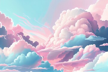 Wall Mural - Pastel color of sky background. Illustration graphic design. Generative AI