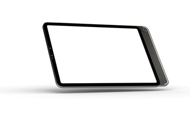 Fototapete - Photo 3D brandless tablet with empty screen isolated