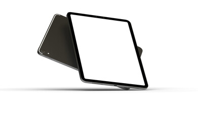 Poster - Photo 3D brandless tablet with empty screen isolated