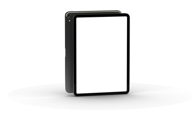 Sticker - Photo 3D brandless tablet with empty screen isolated